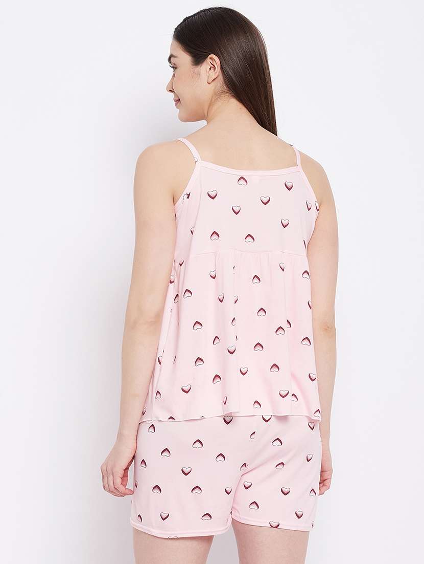 printed nightwear shorts set - 18309609 - Standard Image - 2