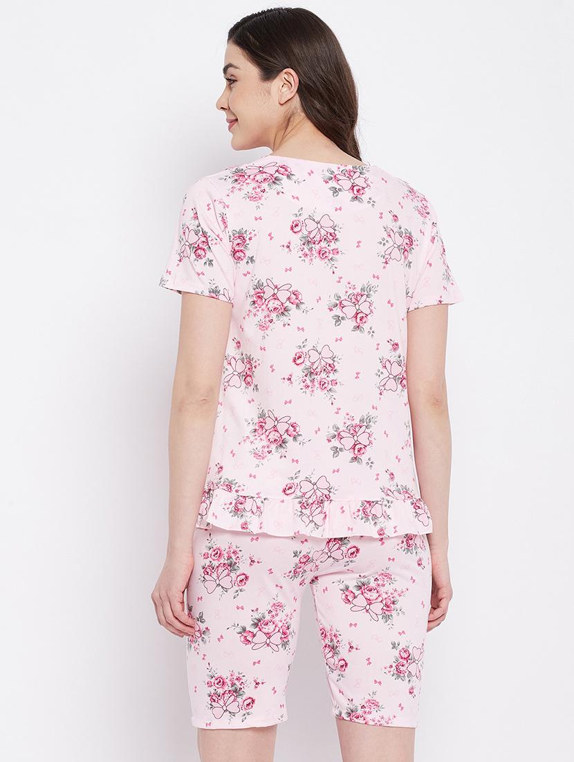 short-sleeved printed capri set - 18309622 - Standard Image - 2