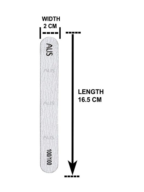 alis nail filer double sided for nail shaper nail file grey straight pack of 11 (grey straight nail file 11 pcs) - 18310217 - Standard Image - 2