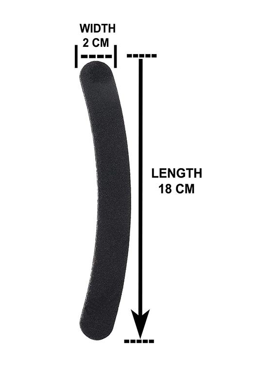 alis nail filer double sided for nail shaper | manicure nail art black colour curved nail file bl nf cvd pack of 6 - 18310223 - Standard Image - 2