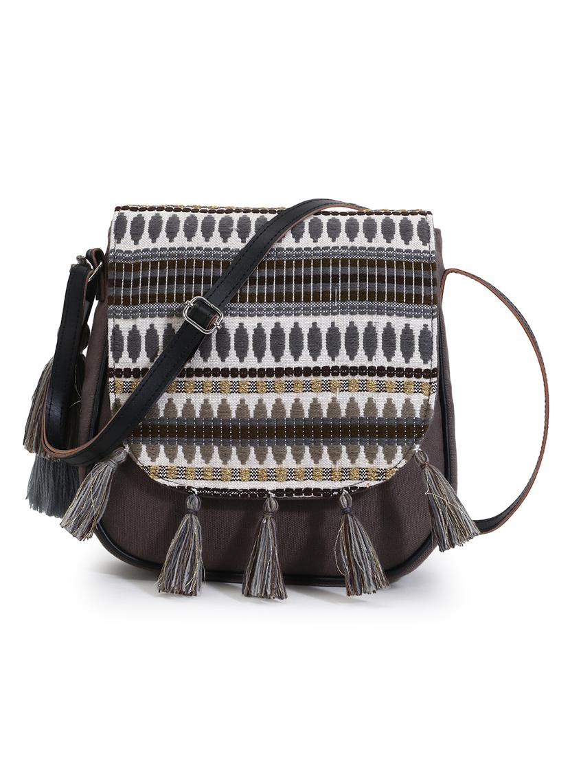 grey printed regular sling bag - 18310292 - Zoom Image - 0