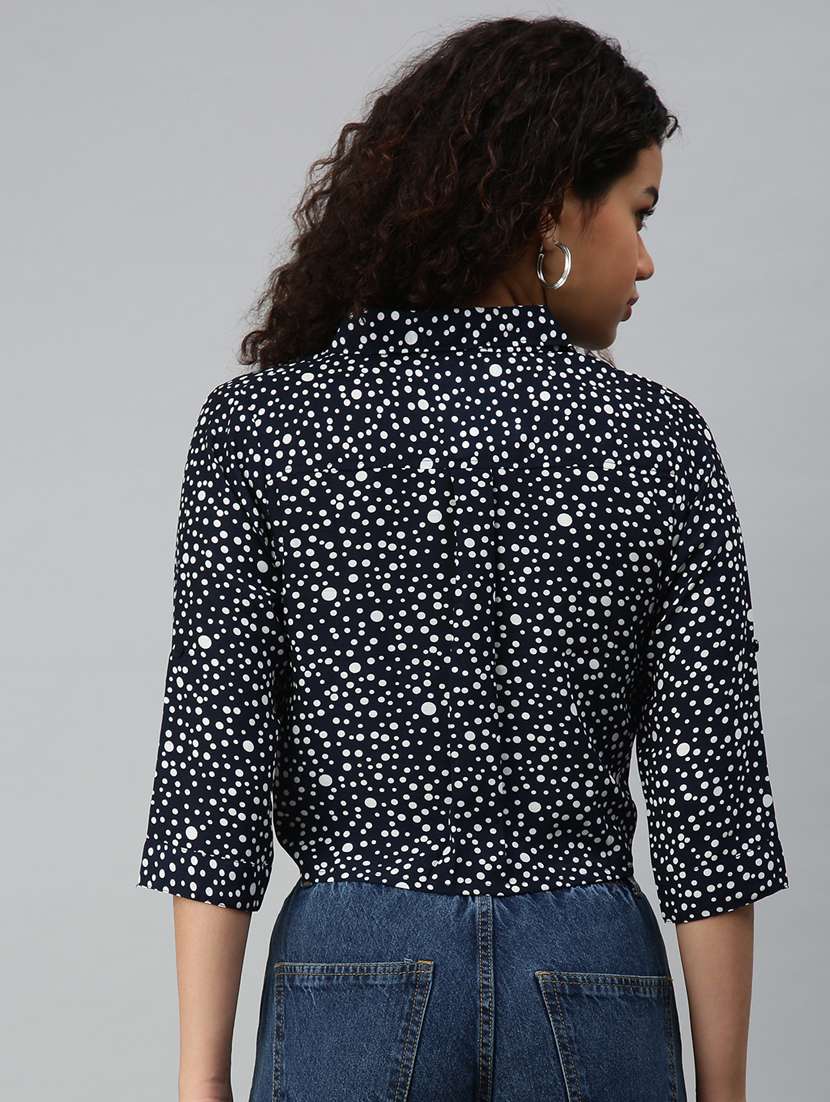 women's crop collared top - 18310416 -  Standard Image - 2