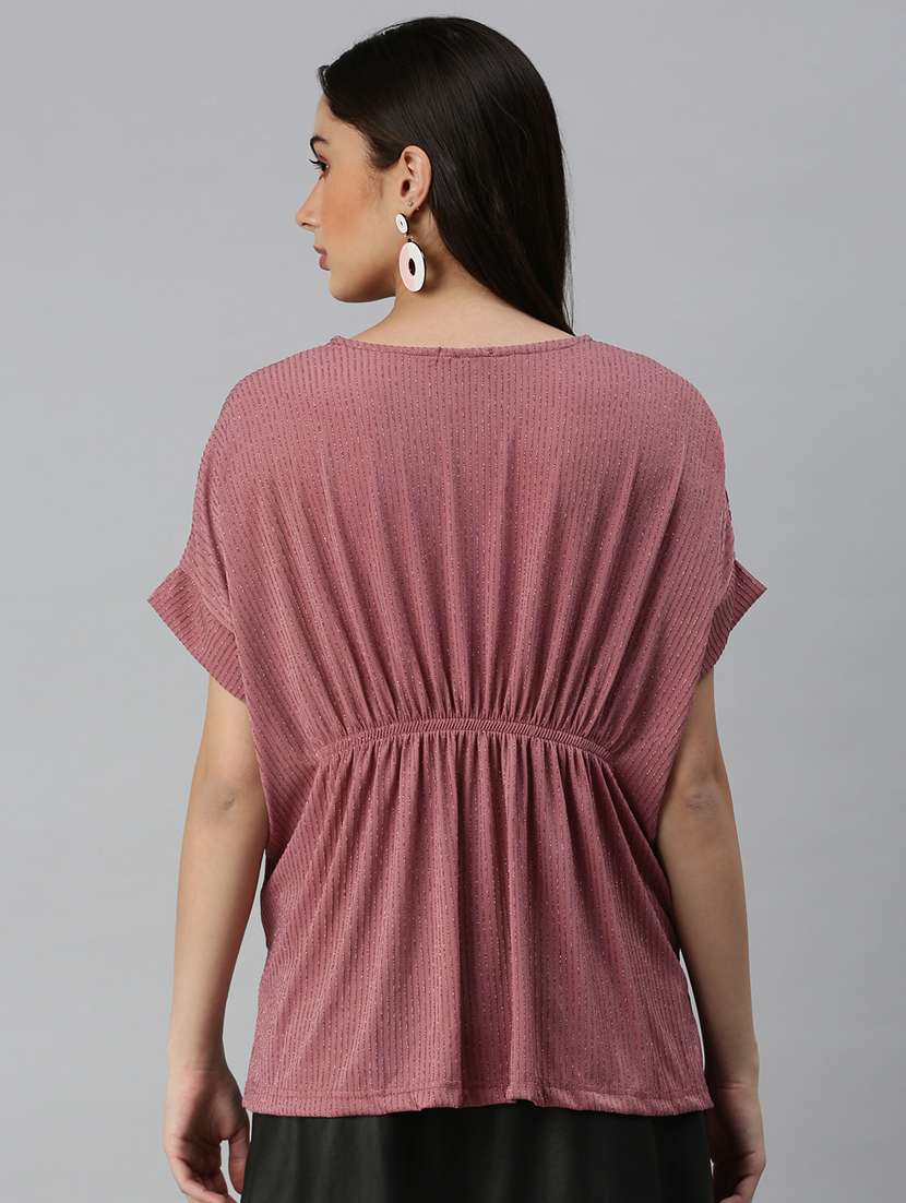 women's straight round neck top - 18310428 - Standard Image - 2