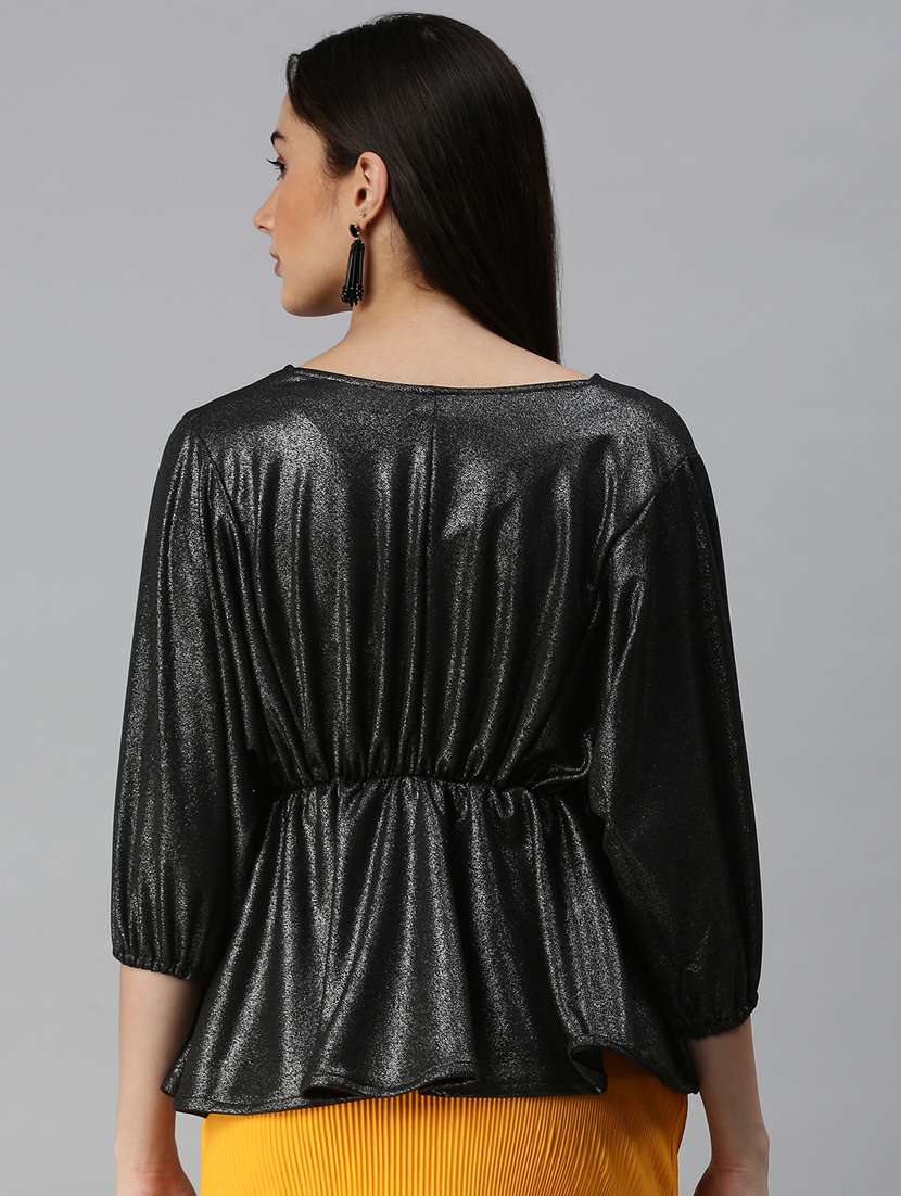 women's peplum v neck top - 18310443 -  Standard Image - 2