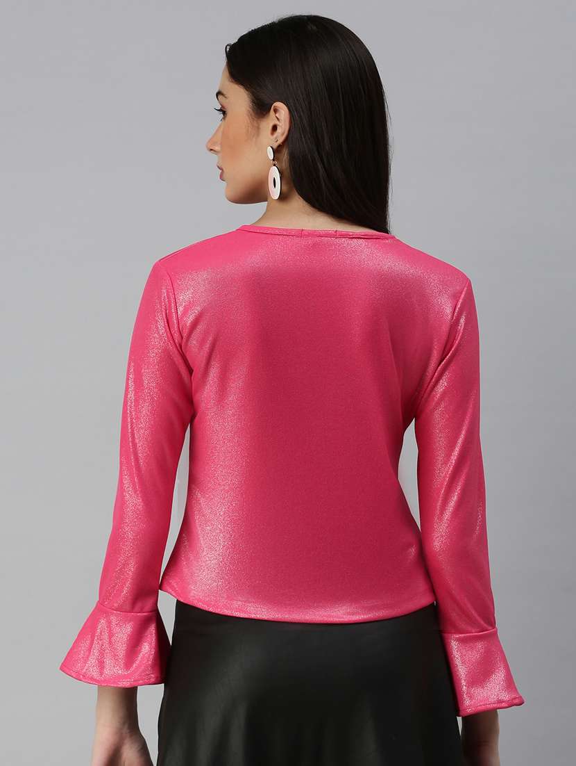 Women's Crop Round Neck Top - 18310451 -  Standard Image - 2