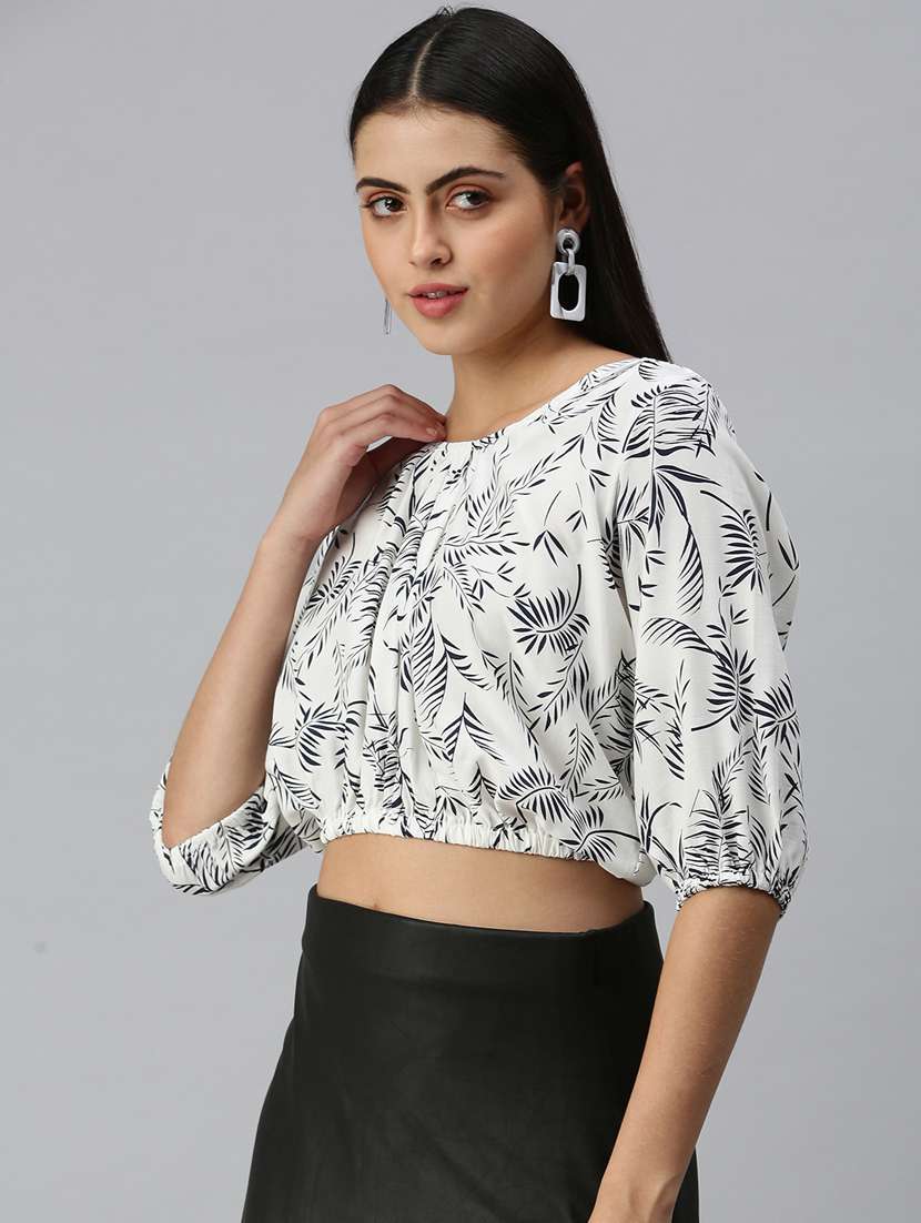 Women's Blouson Round Neck Top