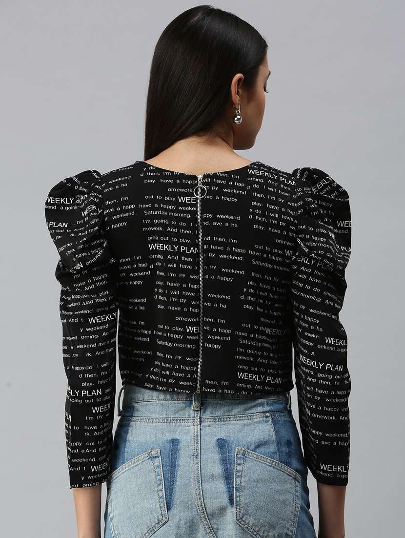 women's printed crop top - 18310501 -  Standard Image - 2