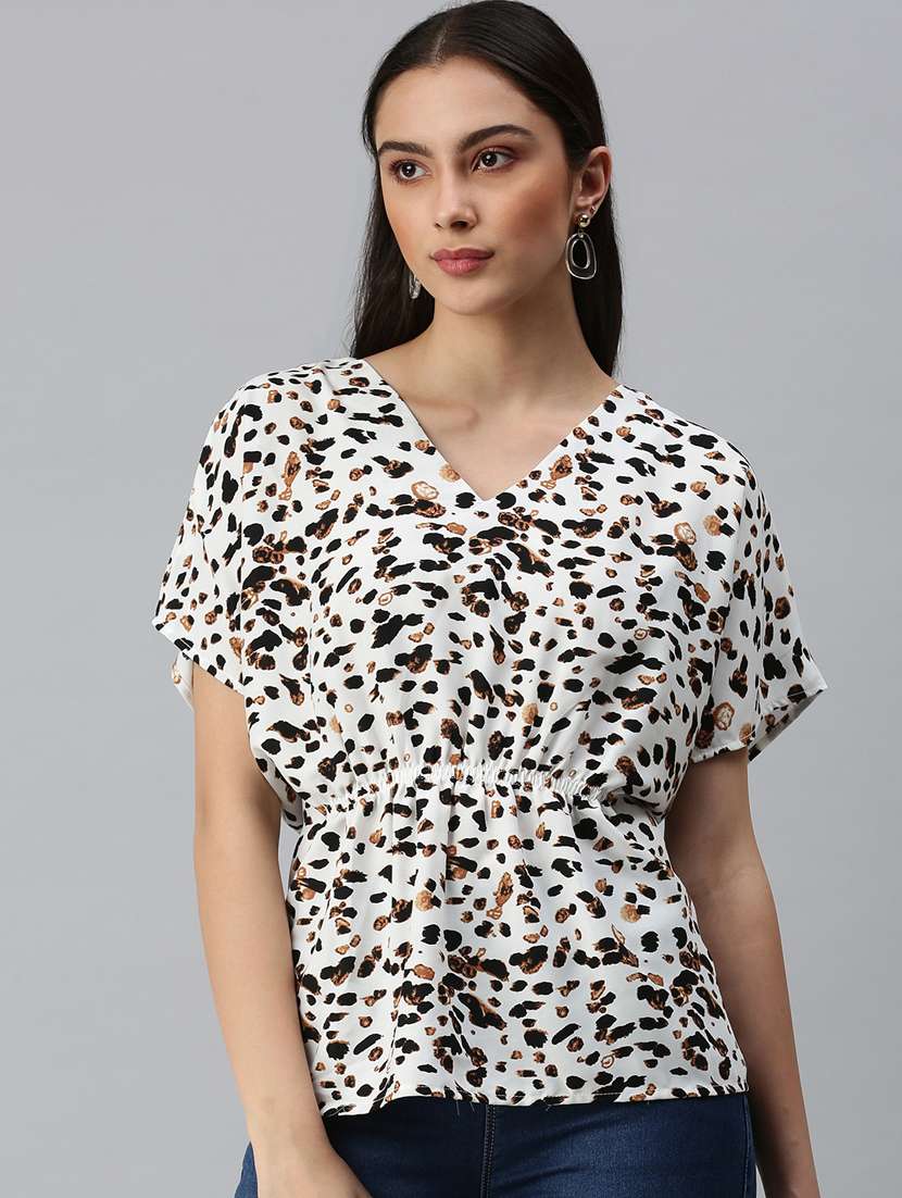 women's straight v neck top