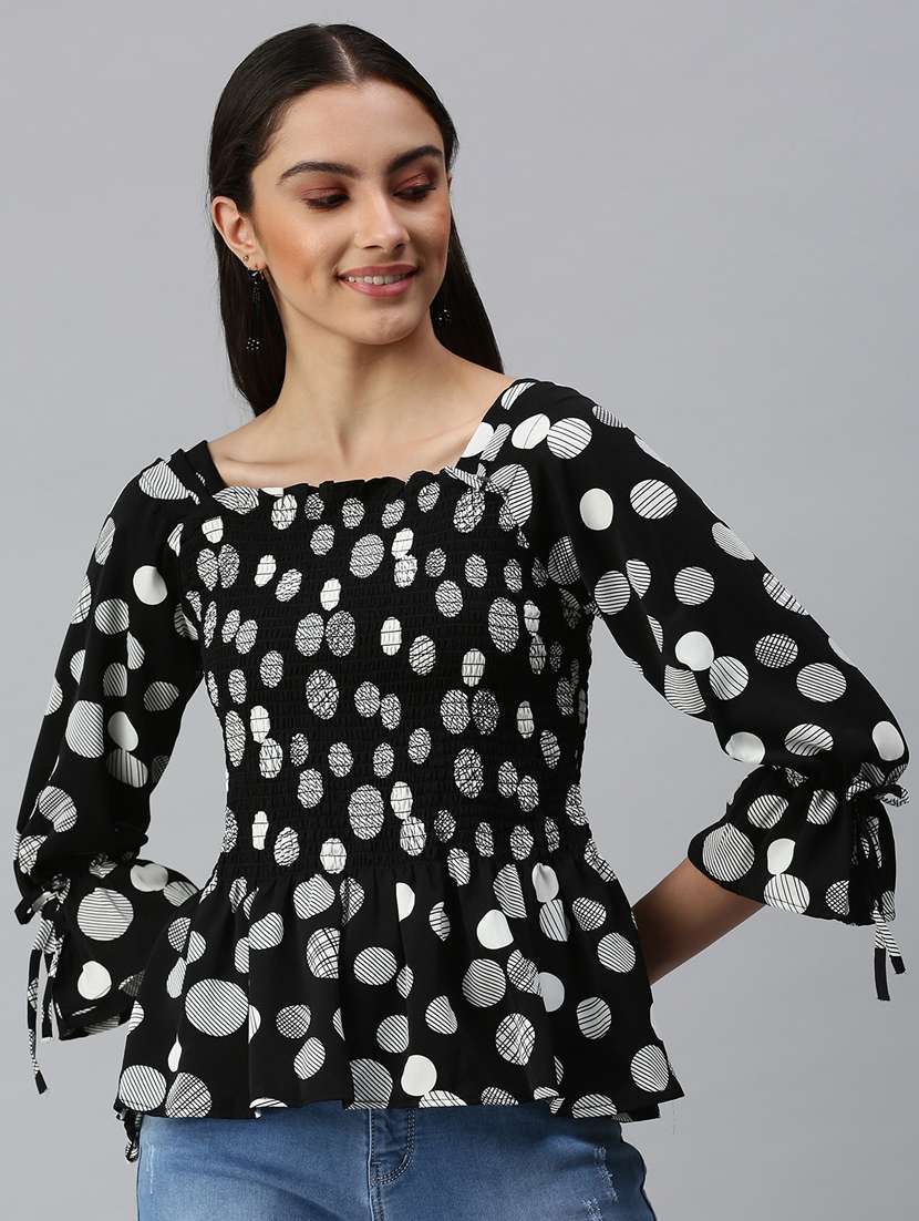 women's ruffle square neck top - 18310505 - Zoom Image - 0