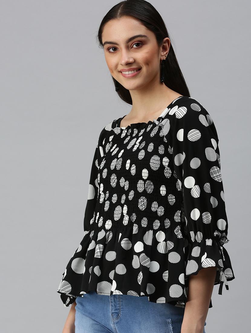women's ruffle square neck top - 18310505 - Standard Image - 2
