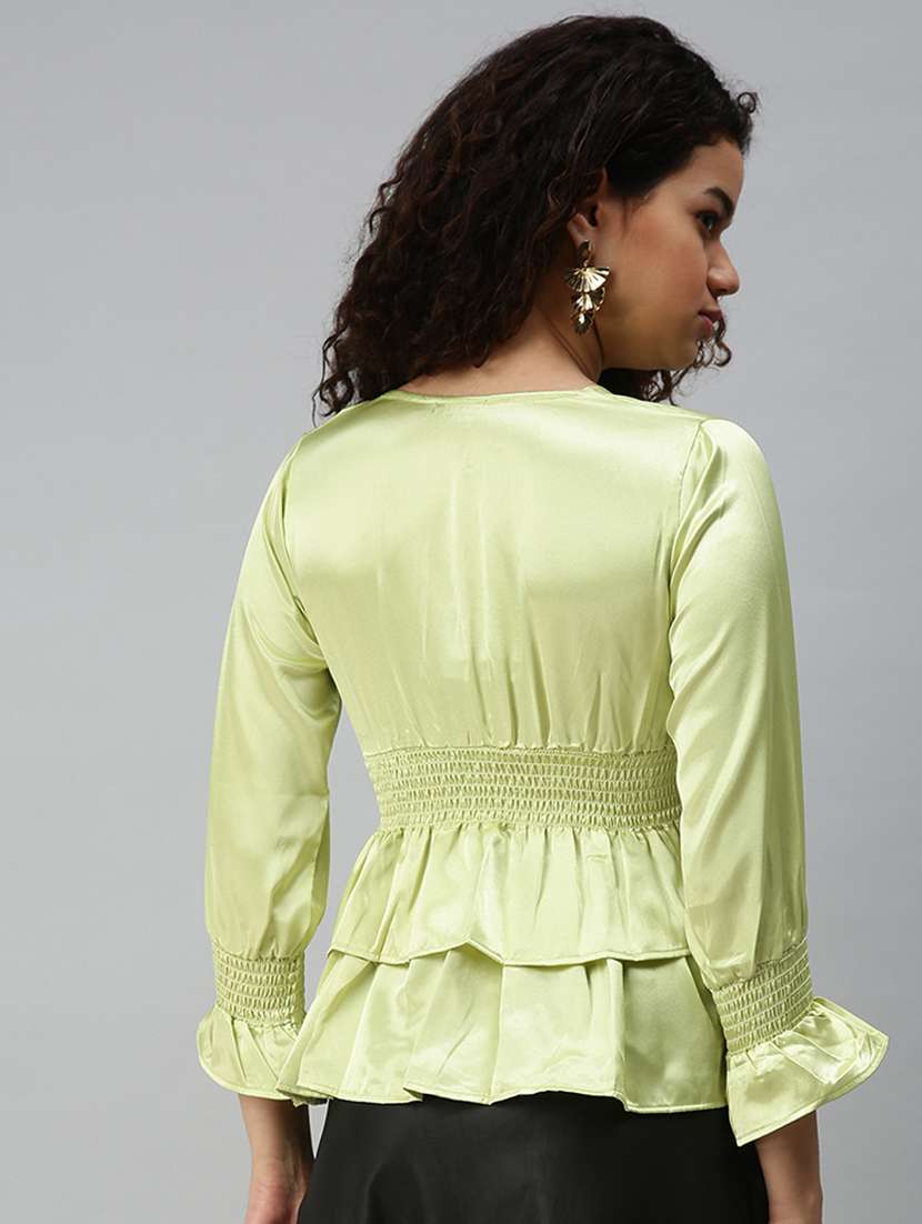 women's peplum v neck top - 18310507 -  Standard Image - 2