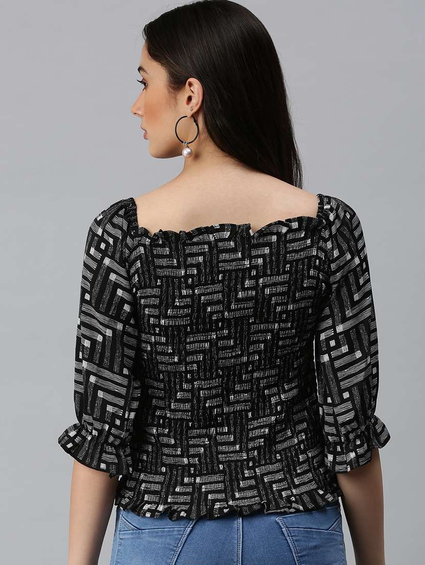 women's crop square neck top - 18310517 -  Standard Image - 2