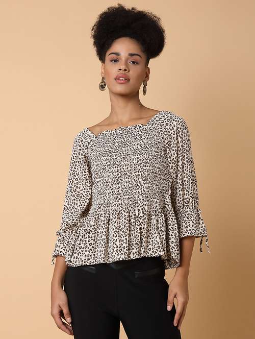 women's peplum square neck top - 18310519 -  Standard Image - 0
