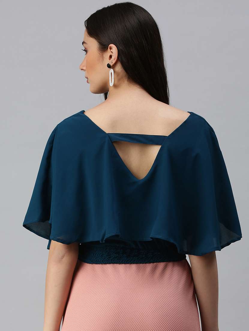 women's blouson v neck top - 18310530 -  Standard Image - 2