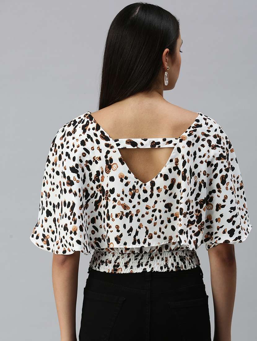 women's straight v neck top - 18310537 -  Standard Image - 2