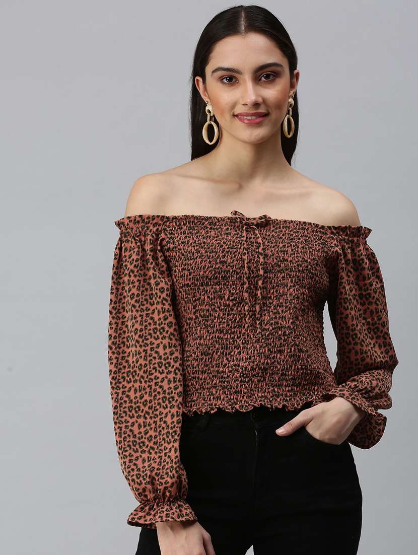 women's crop off shoulder top