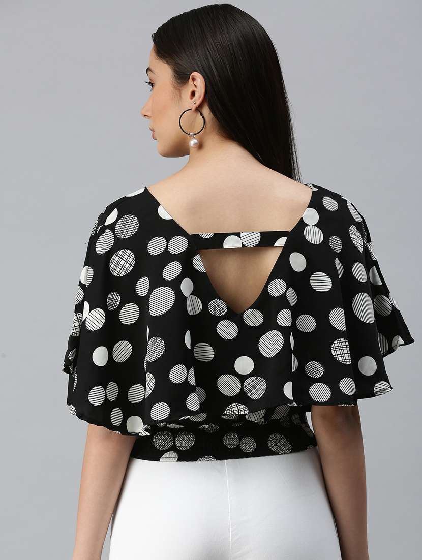 women's blouson v neck top - 18310558 -  Standard Image - 2