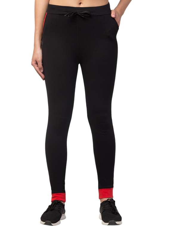 drawstring waist solid track pant