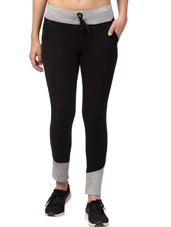 drawstring waist solid track pant