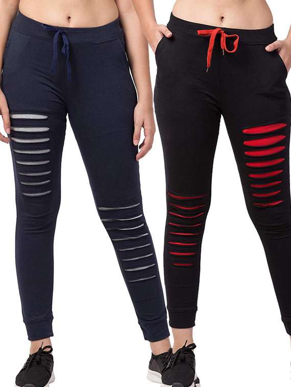  pack of 2 drawstring waist solid track pant