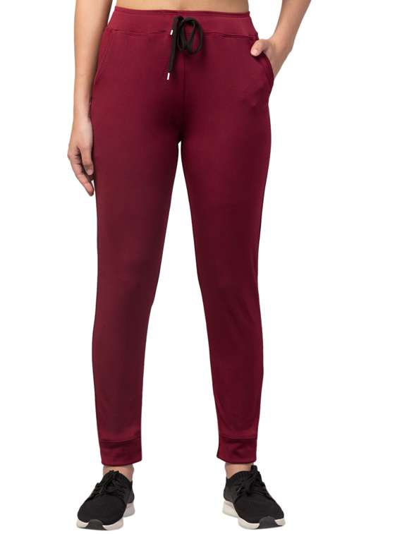 drawstring waist solid track pant