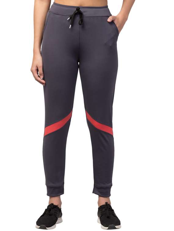drawstring waist solid track pant