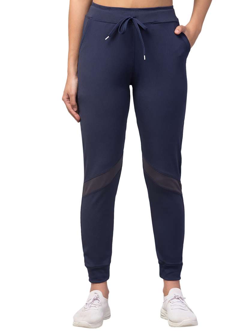 drawstring waist solid track pant