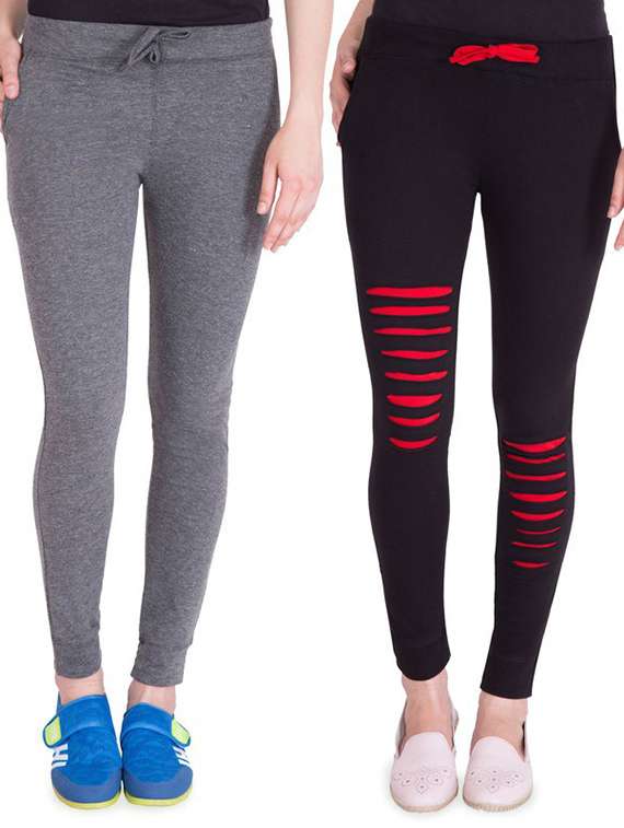 pack of 2 drawstring waist track pant