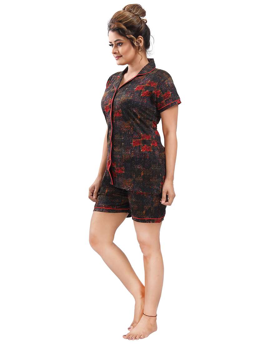 pack of 2 printed nightwear shorts set - 18312121 - Standard Image - 2