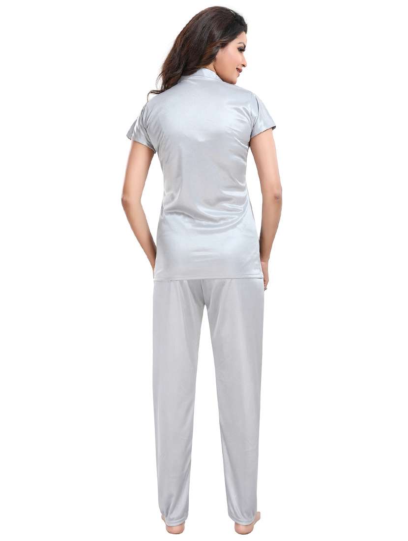 women solid nightwear pajama set  - 18312162 -  Standard Image - 2