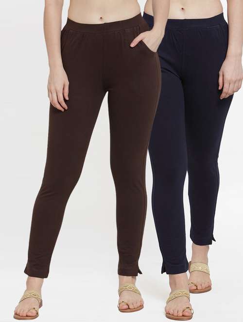 set of 2 multi colored solid legging - 18312495 - Standard Image - 0