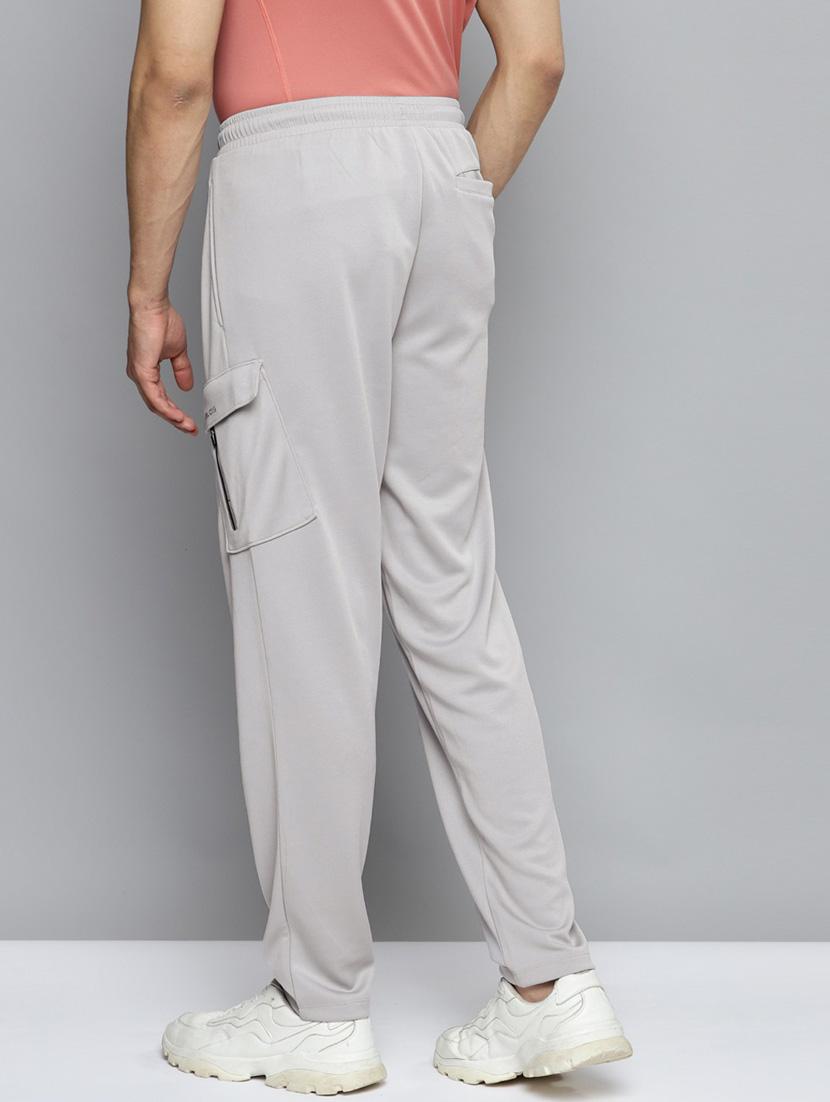 grey solid full length track pant - 18312957 - Standard Image - 2