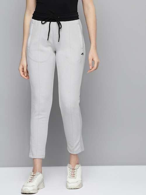 mid rise solid track pant - 18312973 - Standard Image - 0