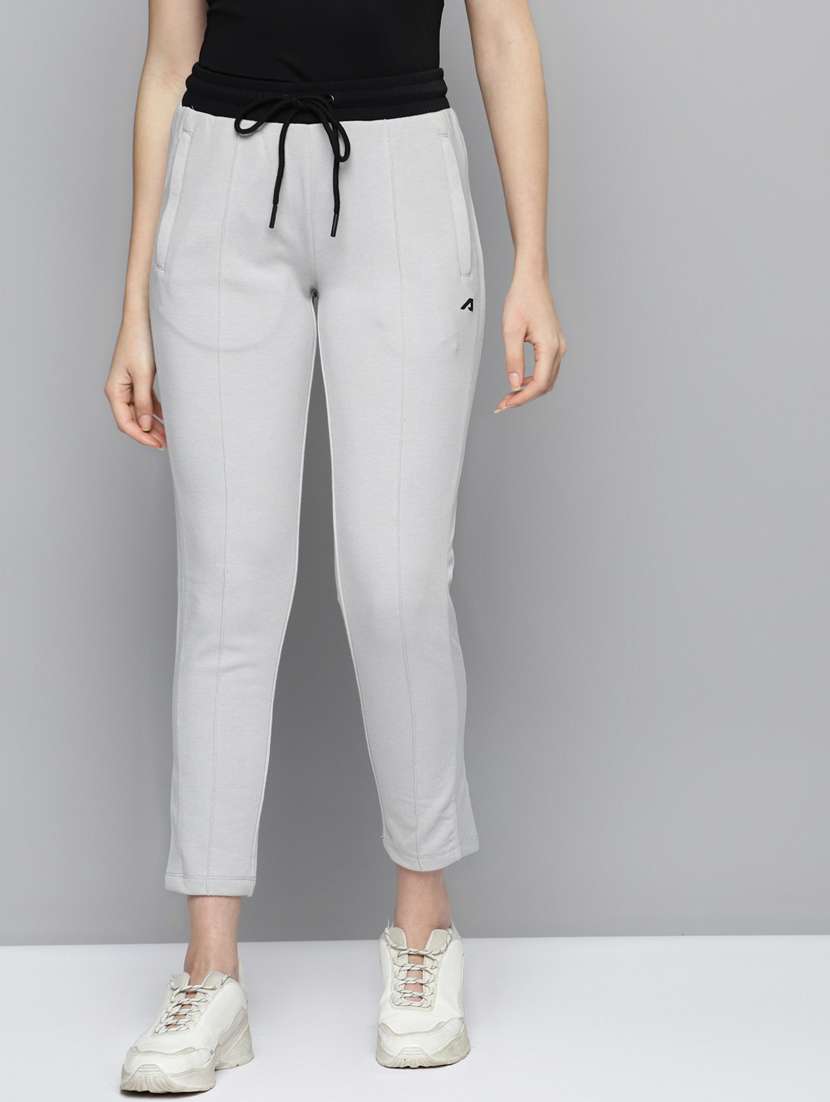 mid rise solid track pant