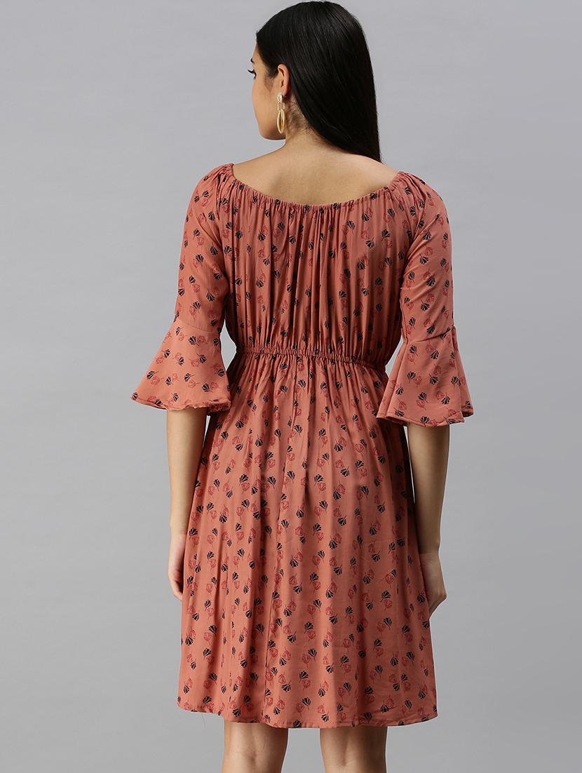 women's fit & flare floral dress - 18313173 - Standard Image - 2