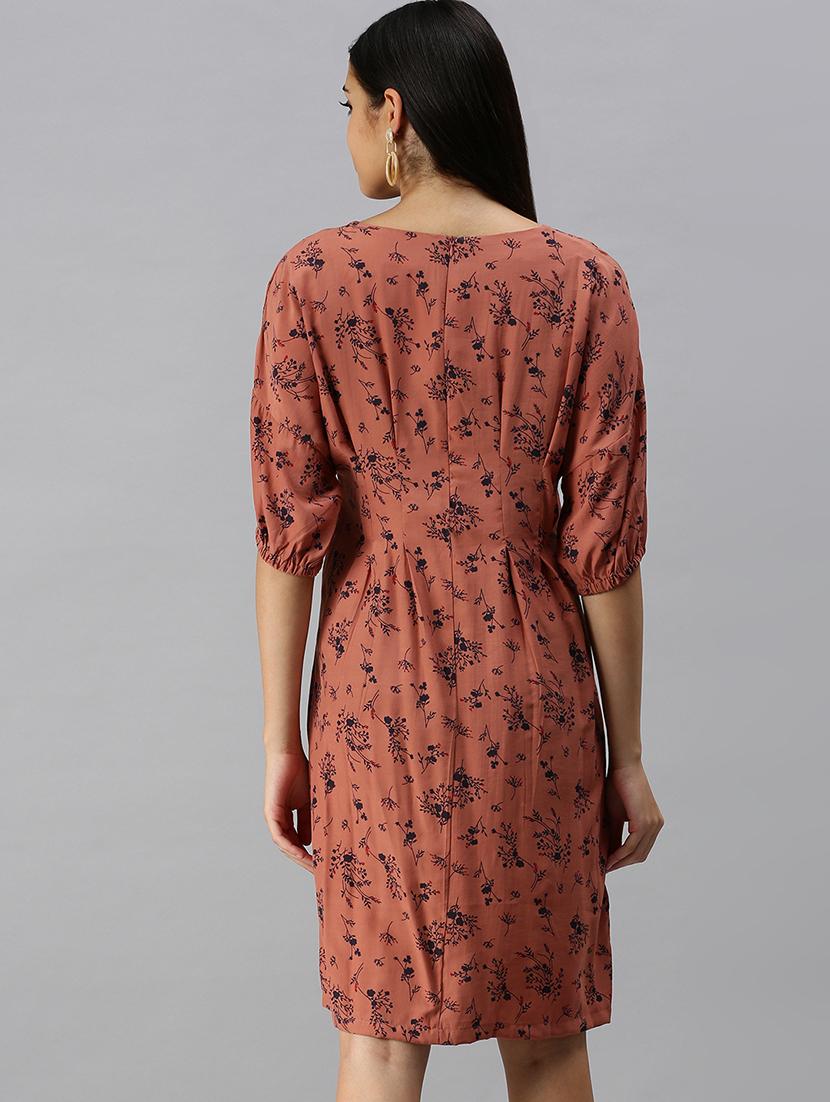 women's fit & flare floral dress - 18313175 - Standard Image - 2