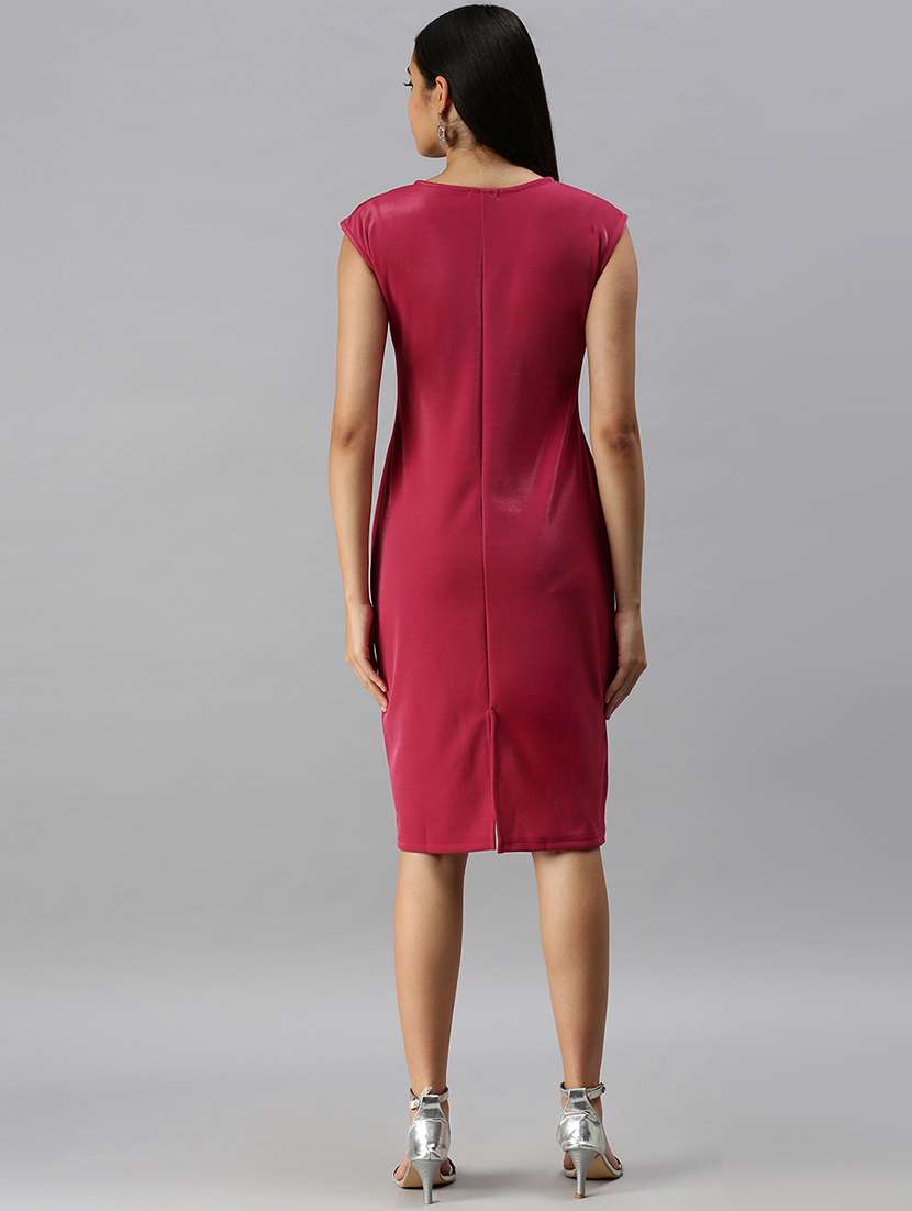 women's sheath solid dress - 18313183 - Standard Image - 2