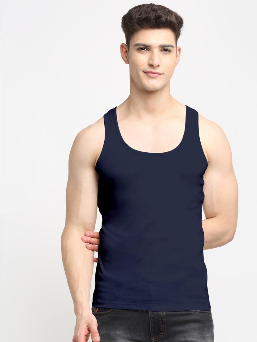 set of 2 solid cotton vest - 18313218 - Standard Image - 2