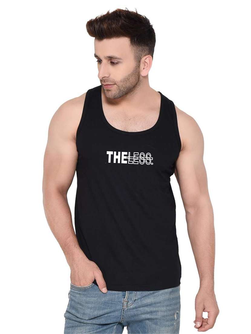 black chest-printed vest - 18313377 - Zoom Image - 0