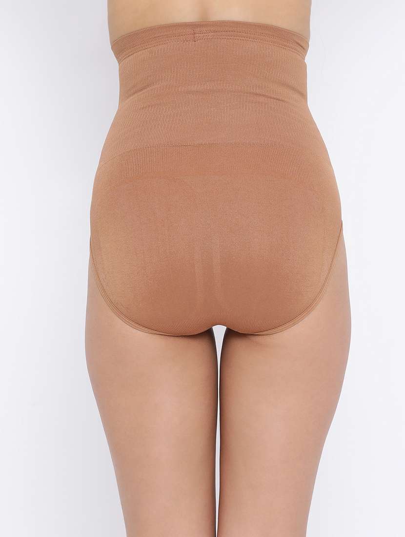 Beige Solid Tummy Tucker Shapewear