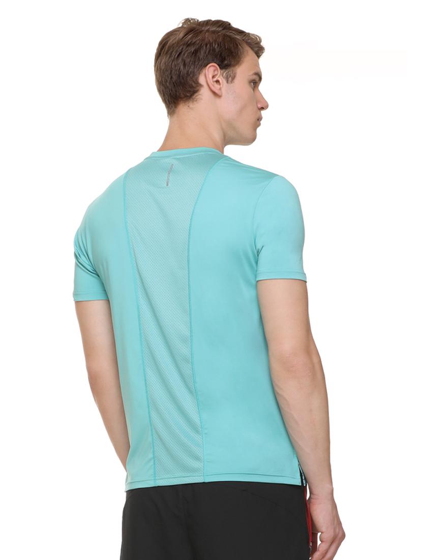 turquoise chest-printed t-shirt - 18314580 - Standard Image - 2
