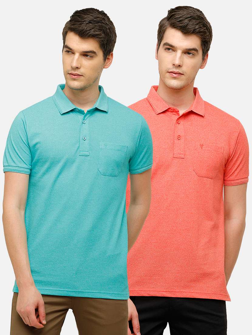 set of 2 solid polo t-shirt