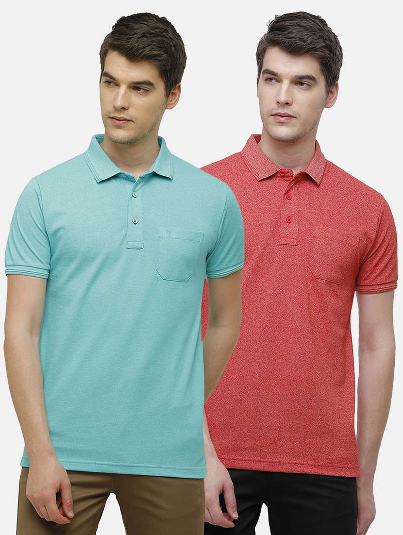 set of 2 solid polo t-shirt