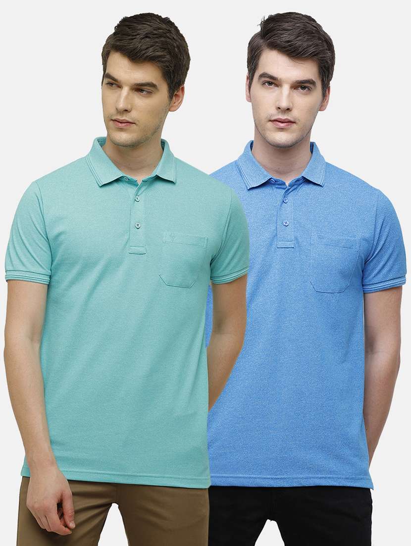 set of 2 solid polo t-shirt
