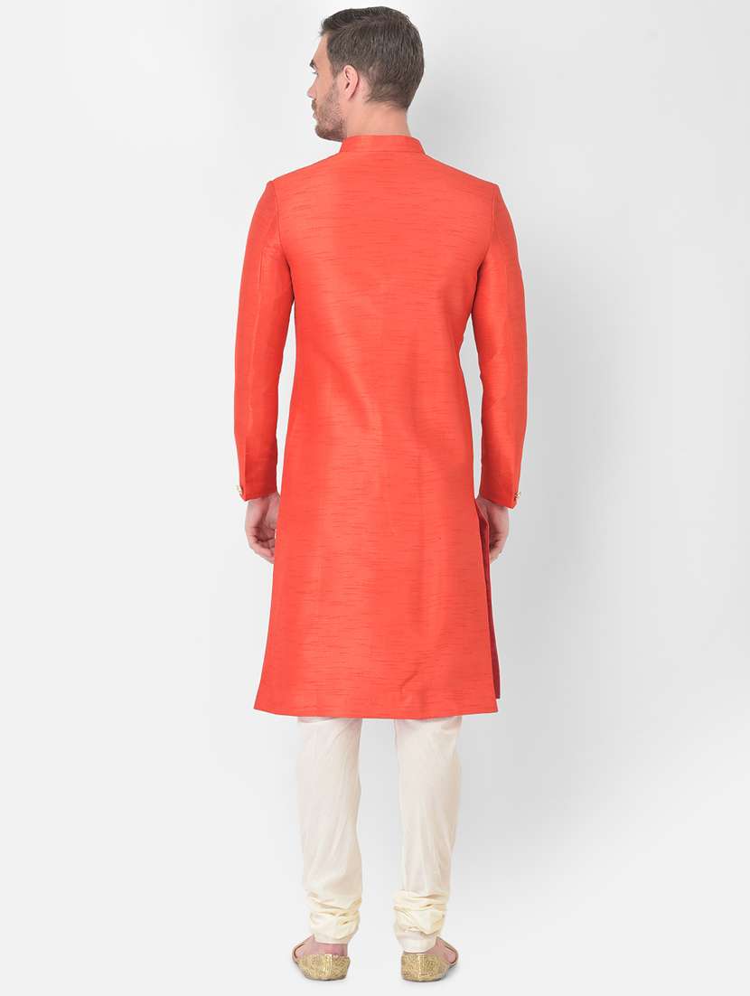 orange melange sherwani ethnic wear set - 18315512 -  Standard Image - 2