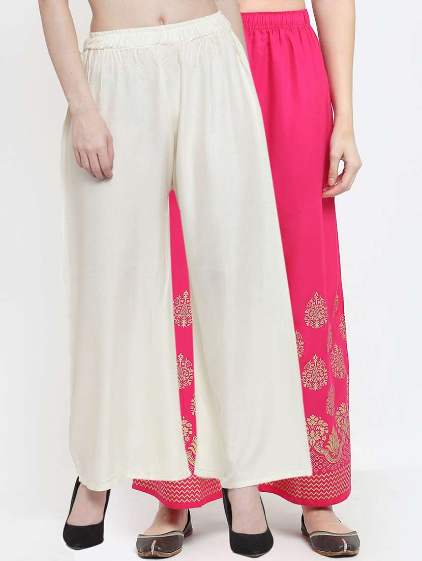pack of 2 mid rise palazzo