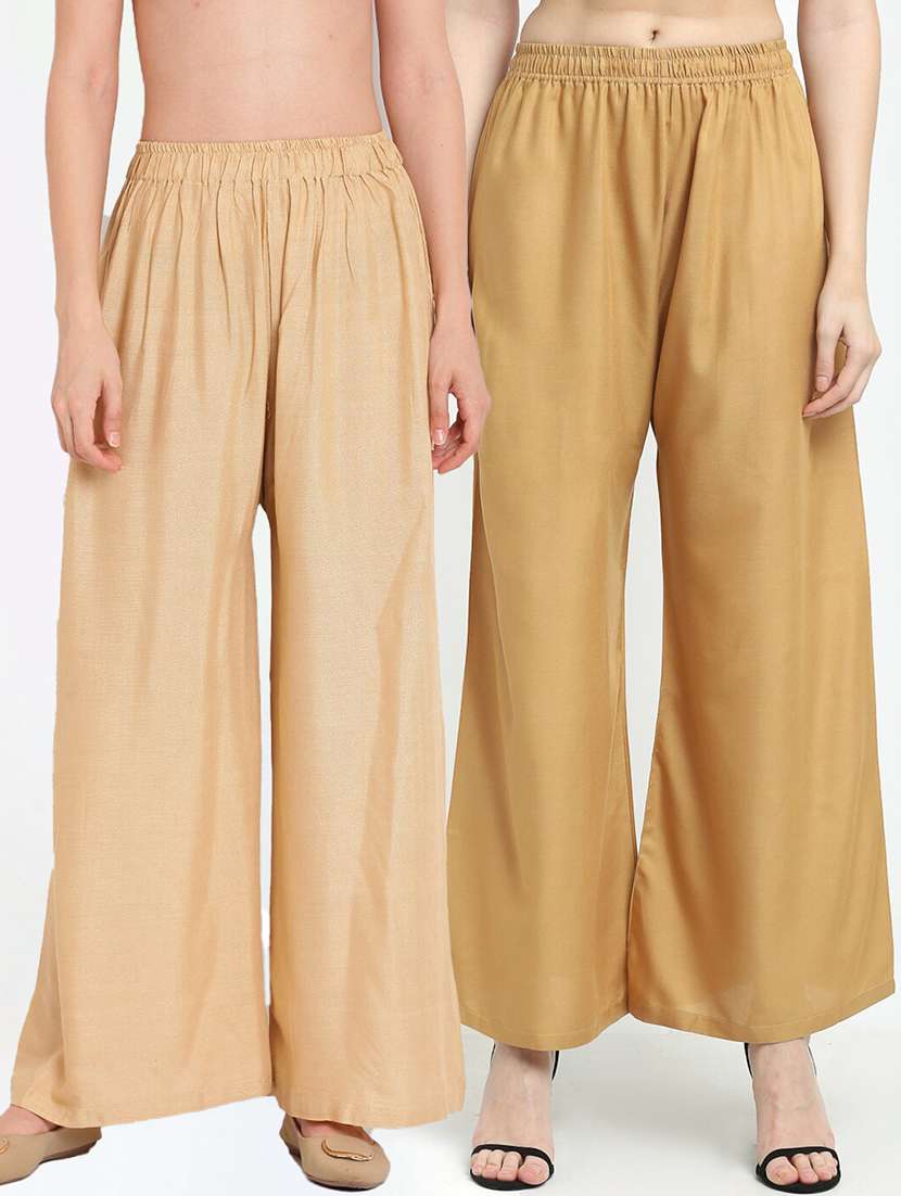 pack of 2 mid rise palazzo