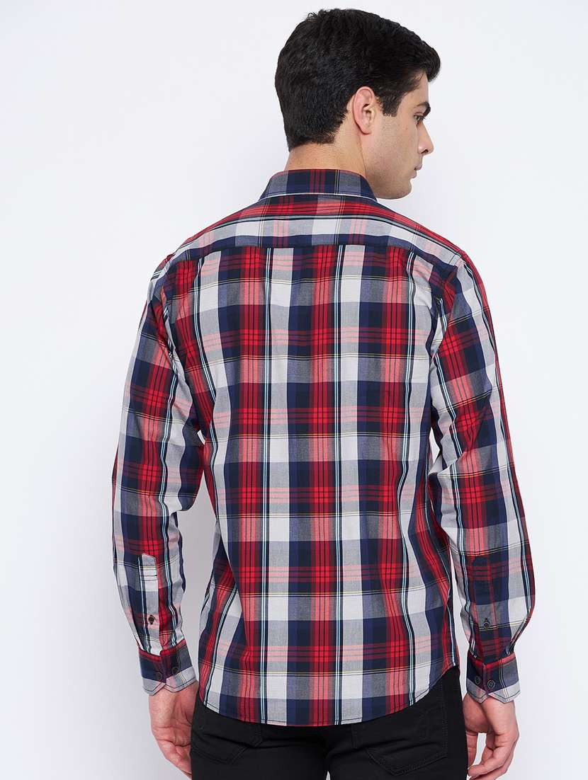 red checkered casual shirt - 18316235 -  Standard Image - 2