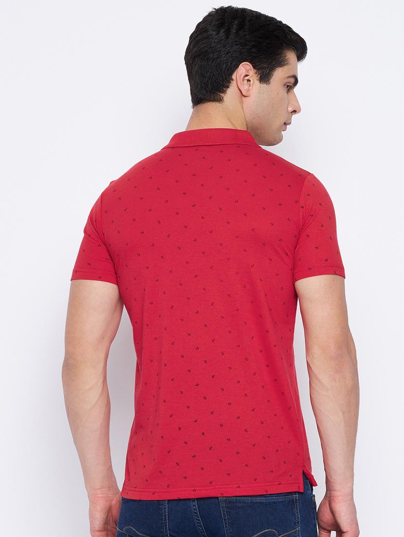 red printed polo t-shirt - 18316267 - Standard Image - 2
