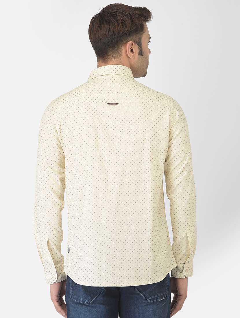 beige printed casual shirt - 18317061 - Standard Image - 2
